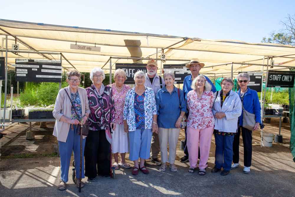Former Goulburn Valley Tree Group volunteers Yvonne Harper (from left), Betty Harvey, Rhonda Vincitorio, Yvonne Russell, Roger Clements, Nancy Bloodworth, Tom Dumaresq, Lorraine Pratt, Marg Foord and Inez Raleigh.