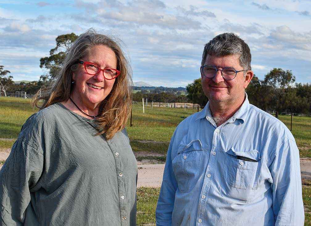 Rita Bikins and David Margetson met at a Project Platypus planting event and now own and manage an olive grove together at Pomonal.