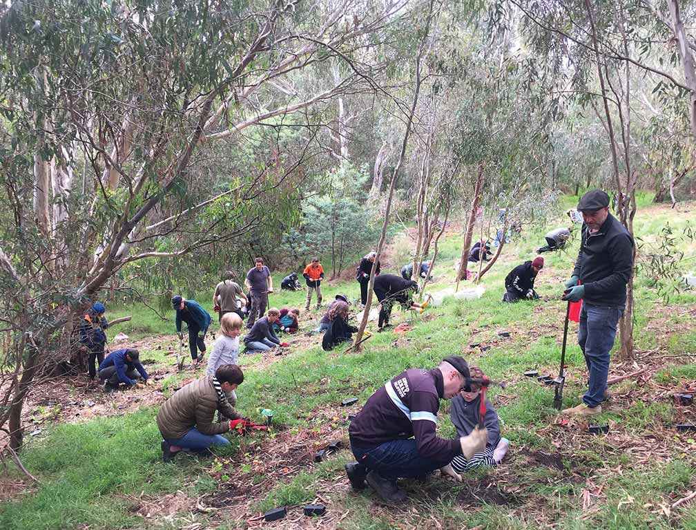 A Merri Creek Management Committee Mothers’ Day planting in 2022.