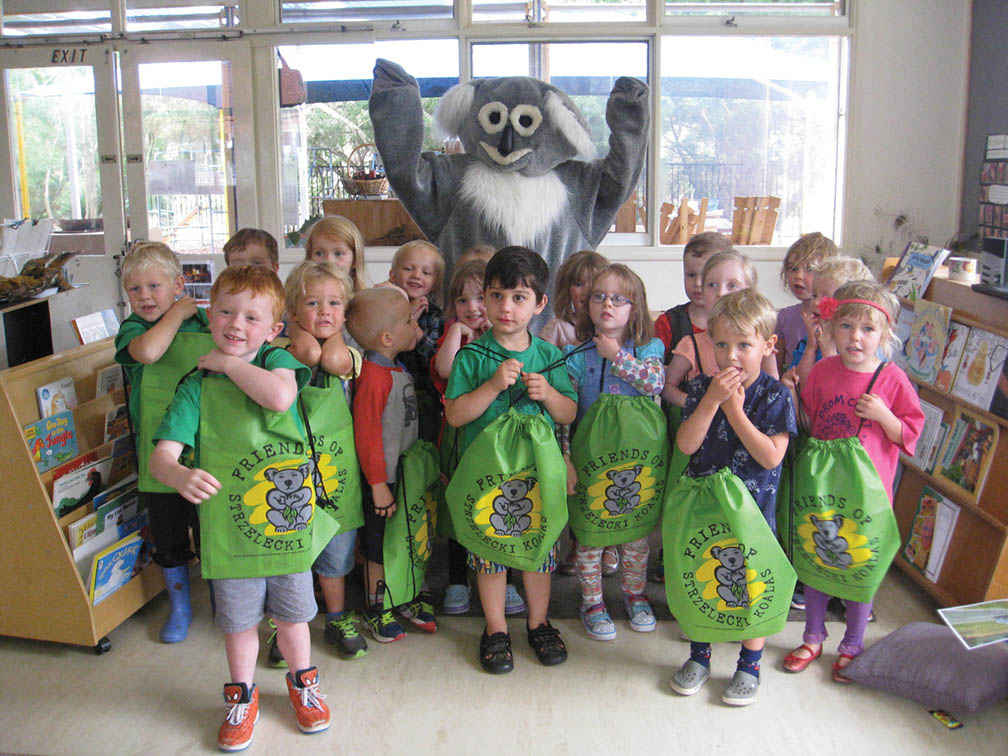 Fosky the Koala was popular at the Fish Creek Kindergarten.