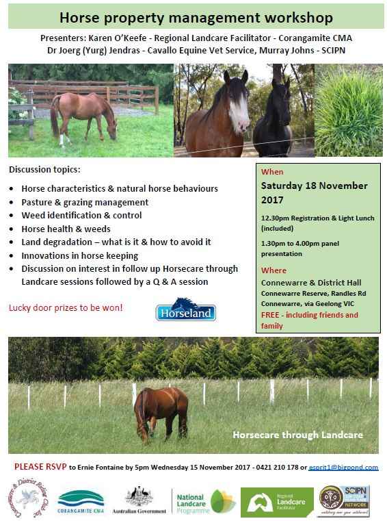 Horse Property Management Workshop Victorian Landcare Gateway